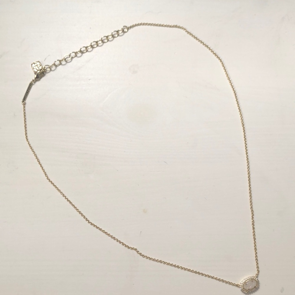 Kendra Scott Necklace - Gold Iridescent Drusy